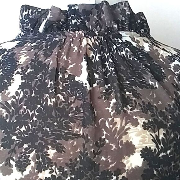 Converse Blouse Sheer Camouflage Floral Tree Shadows All Over Print Y2K S - Picture 7 of 12